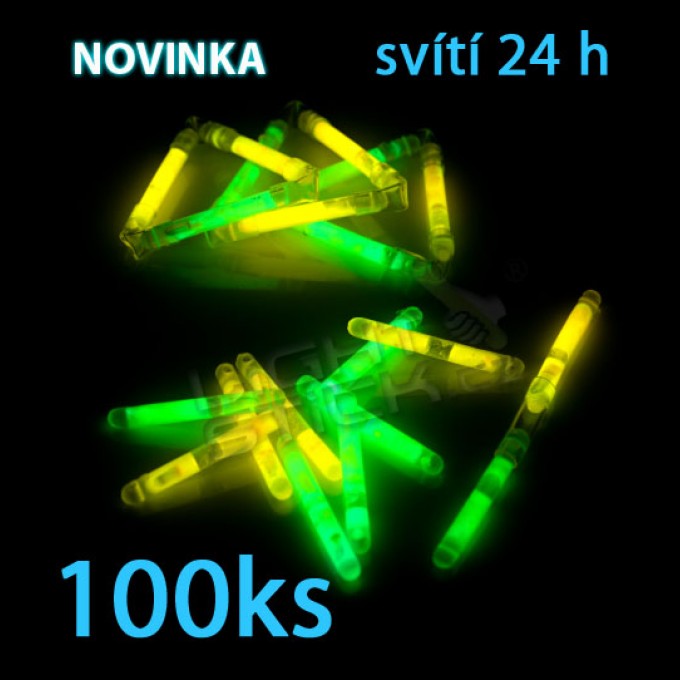 Svítící tyčinka 4cm, POWDER, 100ks