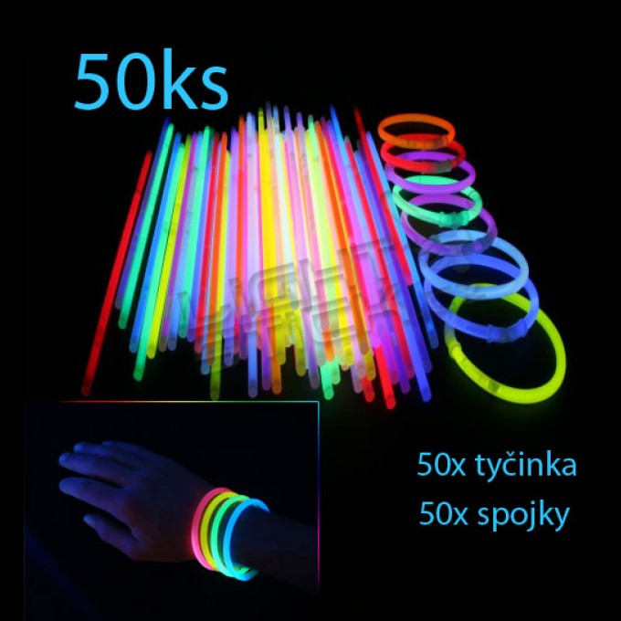 Svítící náramky 50ks